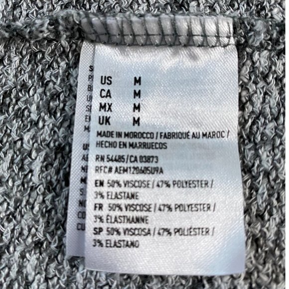 American Eagle Outfitters Athleisure Tweeded Open Front Hooded Cardigan Size M - Picture 4 of 9